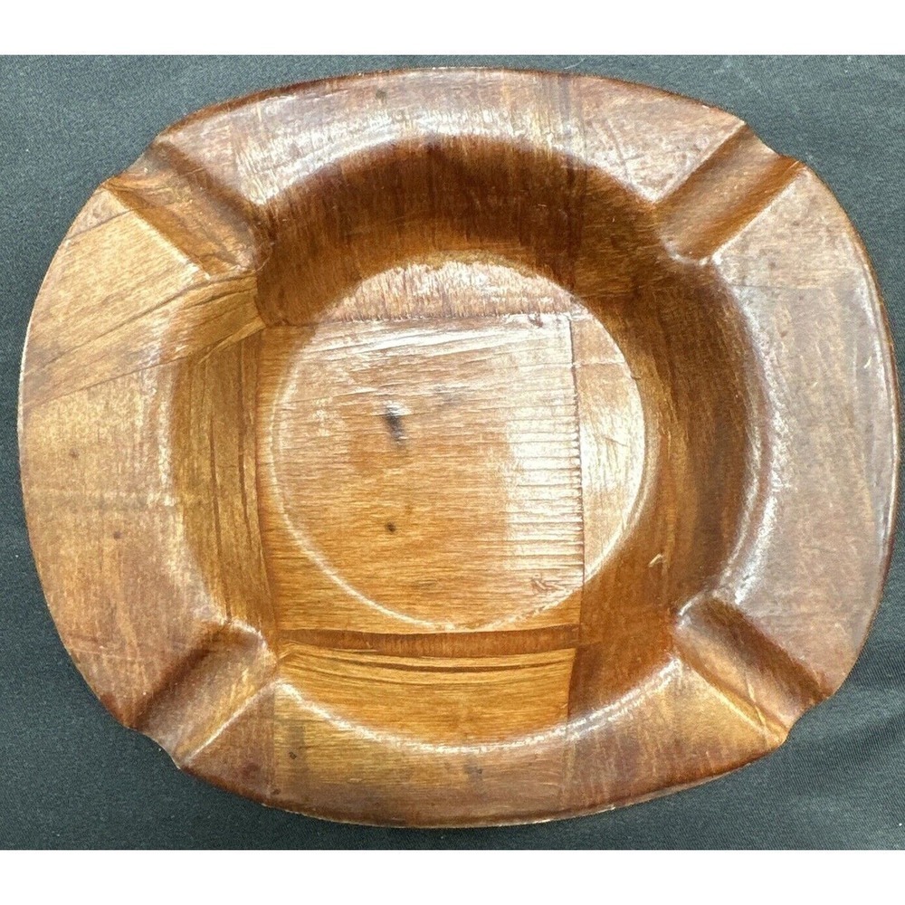 Vintage Formosa / Parquet Wood Rectangular Cigarette Ashtray